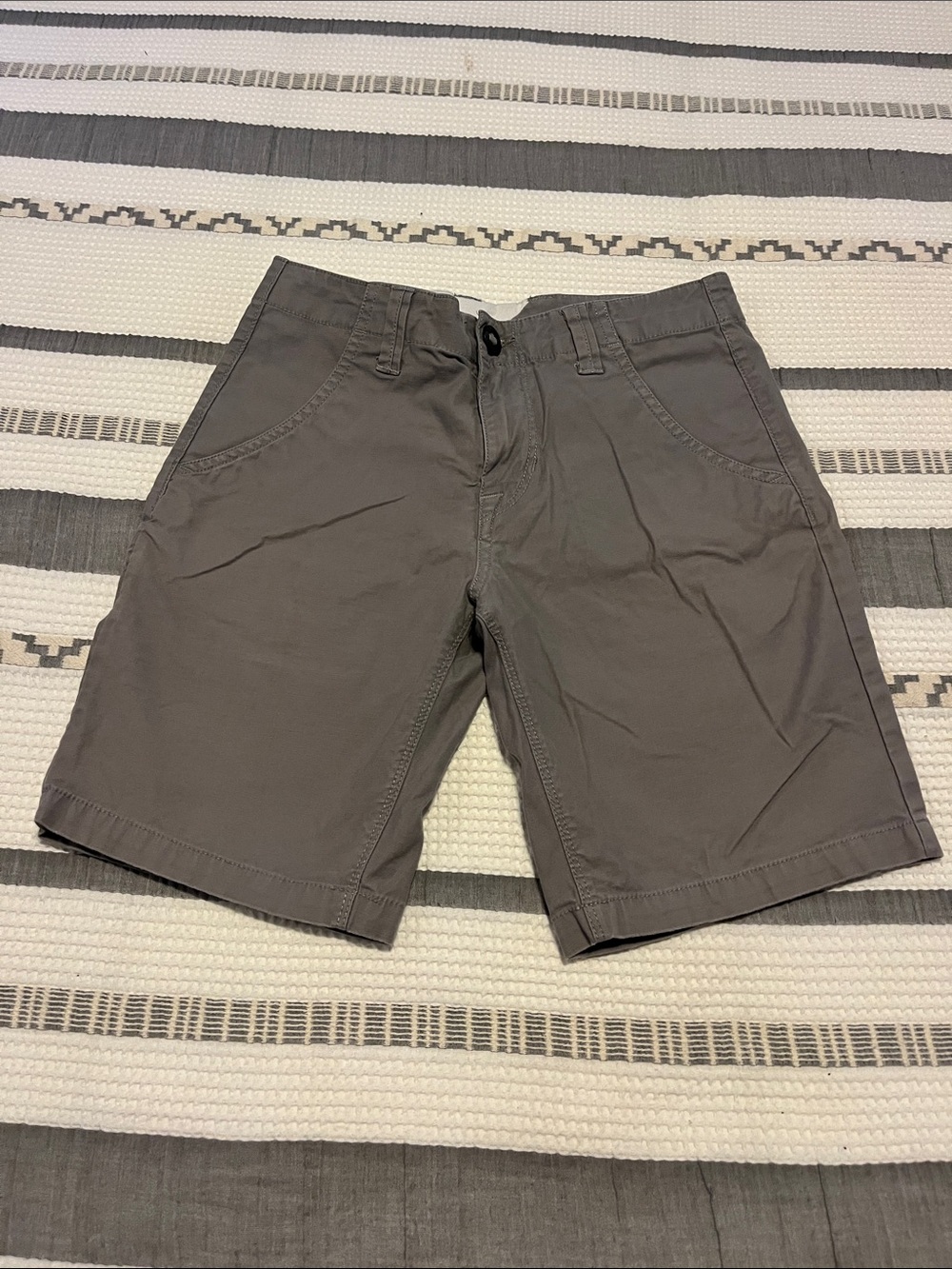 Volcom Boys' Gray Straight-Fit Shorts